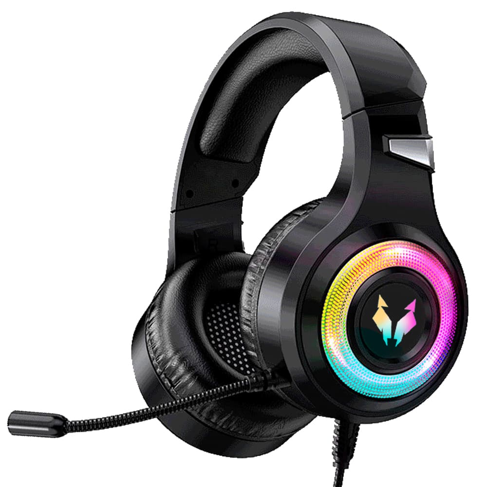 Auriculares Gamer Alpha A9000 Play Microfono Luz RGB Cancelacion Sonido  