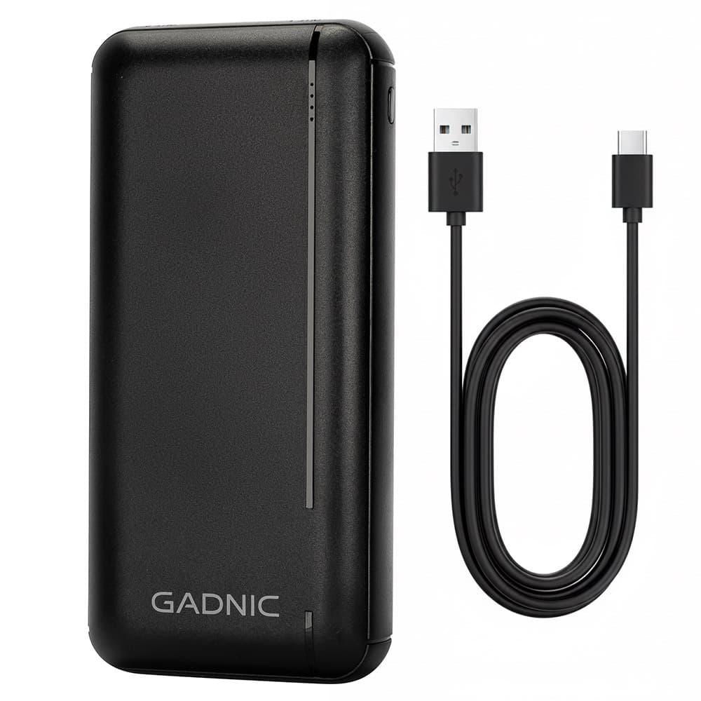 Cargador Portatil Gadnic Bateria 25000 mAh Carga Rapida 5V 2A Dual USB Entrada Micro USB C