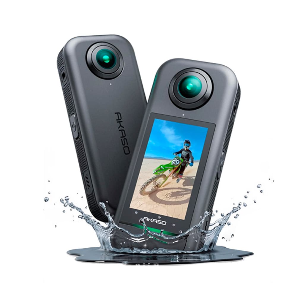 Camara De Accion Akaso 360 57K 48MP Dual Sensor Estabilizacion Horizon Steady WiFi Bluetooth Pantalla Tactil