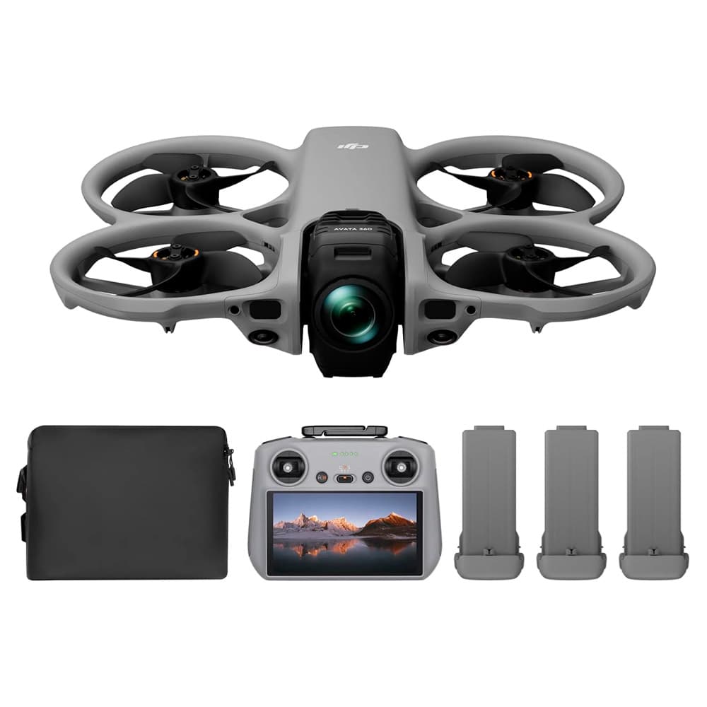Drone DJI Avata 360 Combo Vuela Más (Control Remoto DJI RC 2 + 3 Baterías de Vuelo Inteligente), Imagen 360° de 1", 8K para FPV y Filmación Aérea, Protector de Hélices, Tiempo de Vuelo Extendido