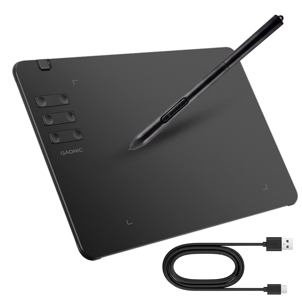 Tableta Gráfica Gadnic T605 con Bolígrafo Conexión Dibujo Digital Diseño 8192 Niveles de Presión Multiple Sistema Operativo Facil Conexion
